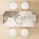 アクリルベース付きグラムダイニングテーブルセット1/5/7 PCS Dinetteセットホワイトチェア