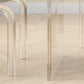 Glam Dining Table Set with Acrylic Base 1/5/7 Pcs Dinette Set with White Chairs Clearhalo 'Dining Room Sets' 'Dining Tables & Seating' 'dining_room_set' 'furn' 'furn_dining_room_set' 'Furniture' 'Kitchen & Dining Furniture' 6986166