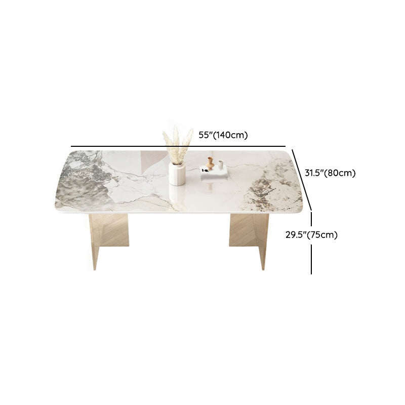 Glam Dining Table Set with Acrylic Base 1/5/7 Pcs Dinette Set with White Chairs Clearhalo 'Dining Room Sets' 'Dining Tables & Seating' 'dining_room_set' 'furn' 'furn_dining_room_set' 'Furniture' 'Kitchen & Dining Furniture' 6986168