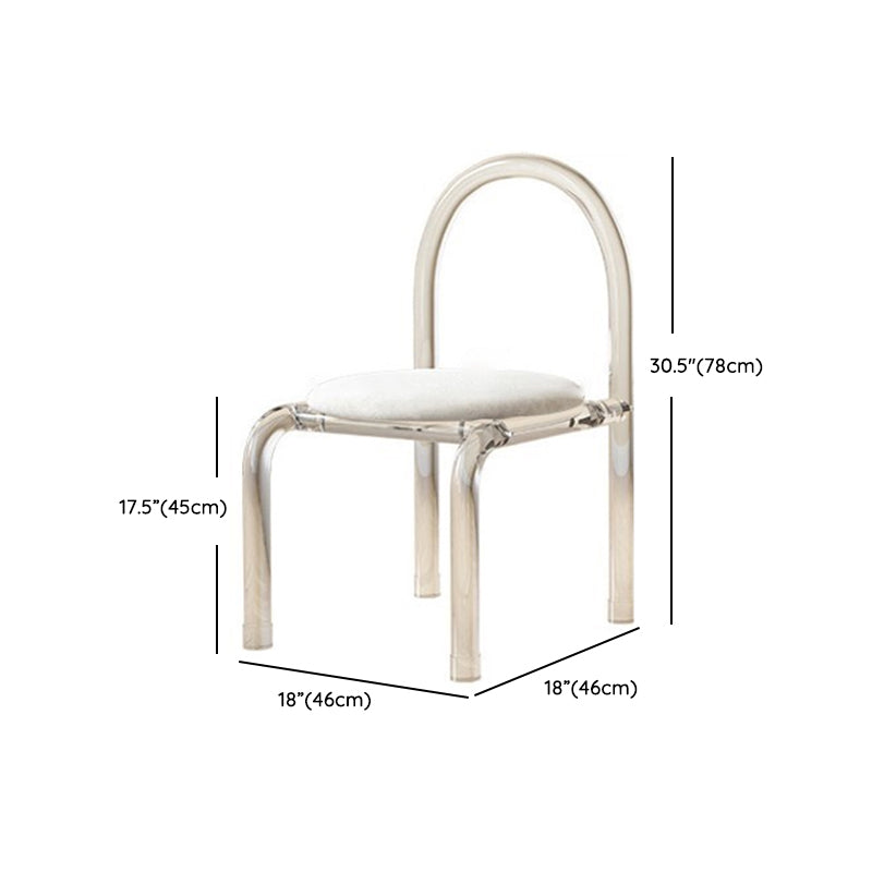 Glam Dining Table Set with Acrylic Base 1/5/7 Pcs Dinette Set with White Chairs Clearhalo 'Dining Room Sets' 'Dining Tables & Seating' 'dining_room_set' 'furn' 'furn_dining_room_set' 'Furniture' 'Kitchen & Dining Furniture' 6986169