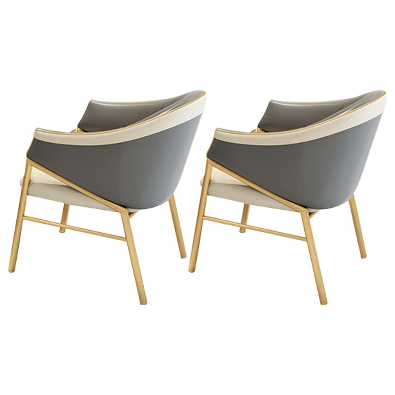 Contemporary Round Dining Table Set 1/2/5 Pcs Stone Top Dinette Set for Home 2 Grey Chairs Clearhalo 'Dining Room Sets' 'Dining Tables & Seating' 'dining_room_set' 'furn' 'furn_dining_room_set' 'Furniture' 'Kitchen & Dining Furniture' 6986175