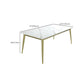 Mesa de comedor de piedra rectangular moderna 1/2/5 piezas de comedor juego para comedor