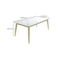 Mesa de comedor de piedra rectangular moderna 1/2/5 piezas de comedor juego para comedor