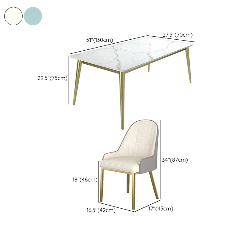 Mesa de comedor de piedra rectangular moderna 1/2/5 piezas de comedor juego para comedor