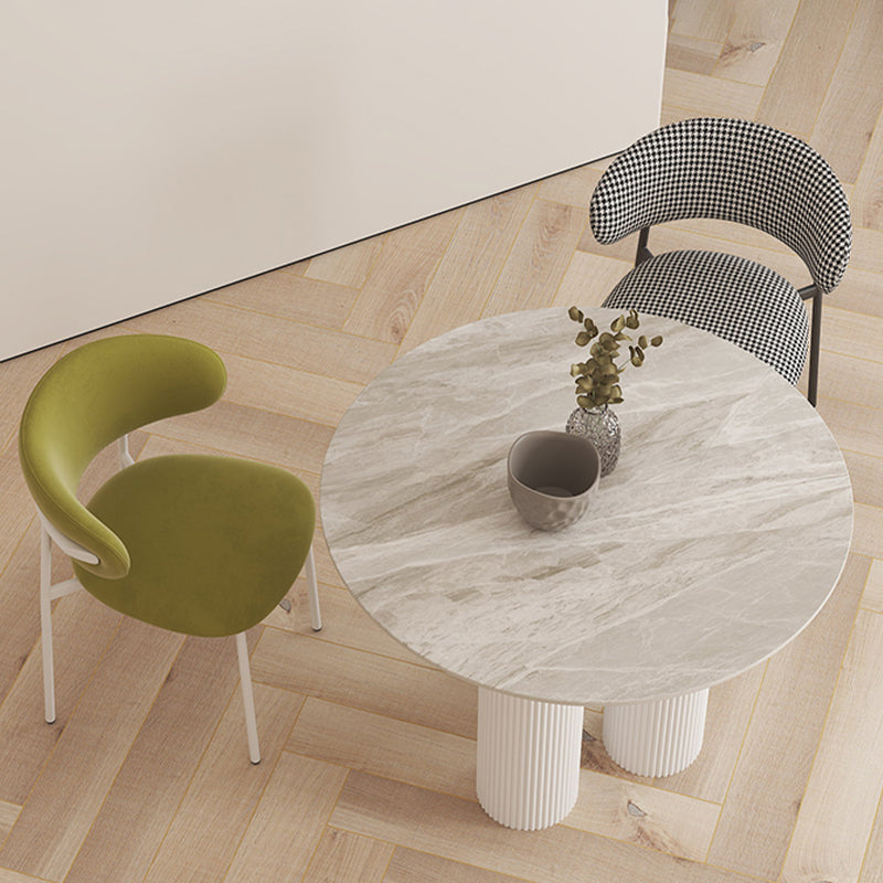 Mesa de comedor de piedra redonda moderna 1/3 piezas de comedor para comedor