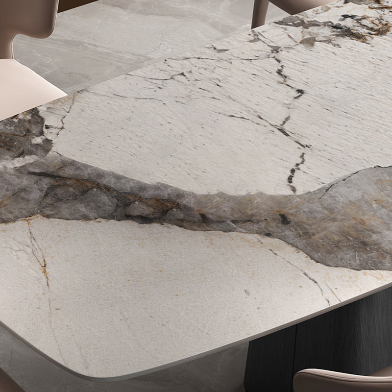 Set da tavolo da pranzo rettangolare 1/4/7 PCS Dinette in pietra per la cucina