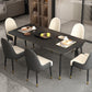 Modern Rectangle Stone Dining Table 1/2/7 Pieces Dining Set for Dining Room