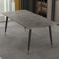 Modern Rectangle Stone Dining Table 1/2/7 Pieces Dining Set for Dining Room
