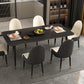 Modern Rectangle Stone Dining Table 1/2/7 Pieces Dining Set for Dining Room
