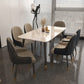 Glossy White Dining Table Set 1/5/7 Pieces Glam Dinette Set for Kitchen 7 Pieces: Table, 6 Chairs Clearhalo 'Dining Room Sets' 'Dining Tables & Seating' 'dining_room_set' 'furn' 'furn_dining_room_set' 'Furniture' 'Kitchen & Dining Furniture' 6986272