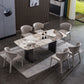Ensemble de table de salle de bain en pierre beige 1/4/5/7 PCS Glam Style Dining Set