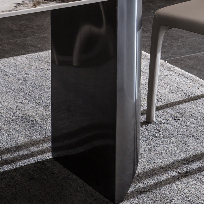 Ensemble de table de salle de bain en pierre beige 1/4/5/7 PCS Glam Style Dining Set