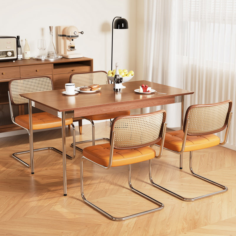 Mesa de comedor de madera rectangular moderna 1/5/6 piezas de comedor juego para comedor