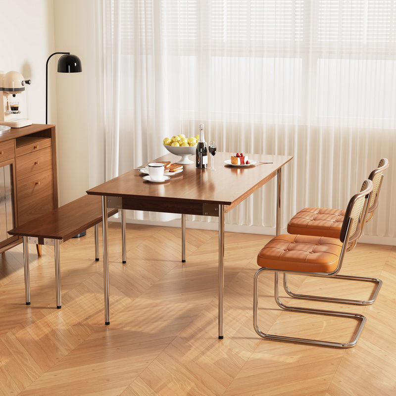 Mesa de comedor de madera rectangular moderna 1/5/6 piezas de comedor juego para comedor