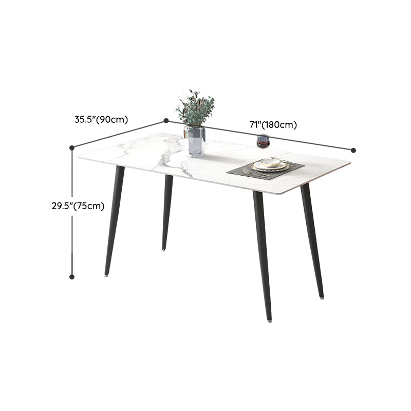 Mesa de comedor blanca con sólidos sólidos 1/4/5/7 PCS Modern Dinette Set