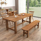 Dining Room Dinner Kitchen Table Natural Base Solid Wood Dining Table