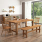 Dining Room Dinner Kitchen Table Natural Base Solid Wood Dining Table