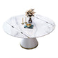 Sintered Stone Top Room Table Pedestal Dining Table for Kitchen White Without Chairs Clearhalo 'Dining Tables & Seating' 'Dining Tables' 'dining_table' 'furn' 'furn_dining_table' 'Furniture' 'Kitchen & Dining Furniture' 6986417