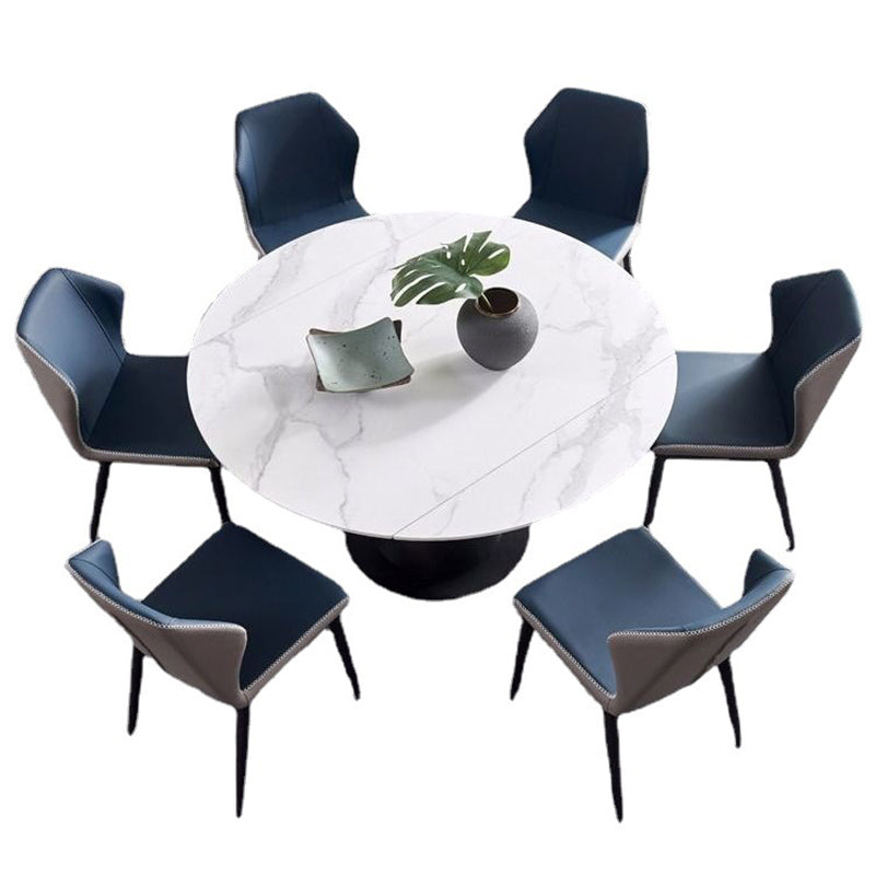 Eettafel van gesinterd steen, ronde eettafel voor eetkamer