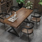Industrial Dinner Room Dining Table Pine Solid Wood Rectangle Dining Table