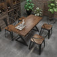 Industrial Dinner Room Dining Table Pine Solid Wood Rectangle Dining Table