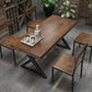 Industrial Dinner Room Dining Table Pine Solid Wood Rectangle Dining Table