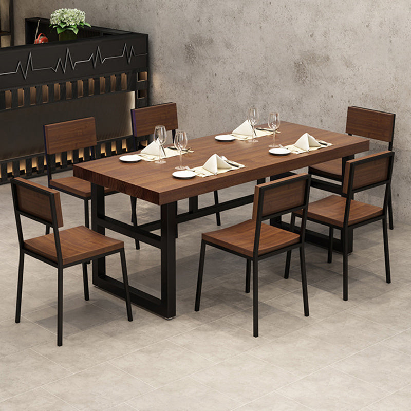 Industrial Dinner Room Dining Table Pine Solid Wood Dining Table