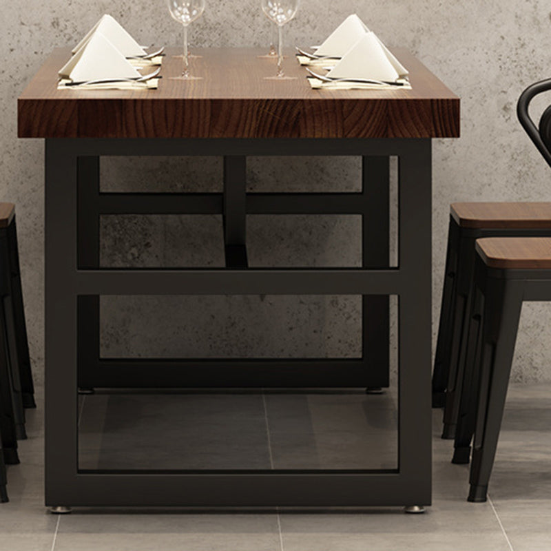 Industrial Dinner Room Dining Table Pine Solid Wood Dining Table