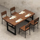 Industrial Dinner Room Dining Table Pine Solid Wood Dining Table
