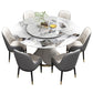 Round Sintered Stone Dining Table Convertible Dining Table for Kitchen Clearhalo 'Dining Tables & Seating' 'Dining Tables' 'dining_table' 'furn' 'furn_dining_table' 'Furniture' 'Kitchen & Dining Furniture' 6986494