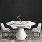 Round Sintered Stone Dining Table Convertible Dining Table for Kitchen Clearhalo 'Dining Tables & Seating' 'Dining Tables' 'dining_table' 'furn' 'furn_dining_table' 'Furniture' 'Kitchen & Dining Furniture' 6986496