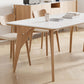 White Stone Top Dining Table Glam Style 4 Legs Dining Table for Dining Room Clearhalo 'Dining Tables & Seating' 'Dining Tables' 'dining_table' 'furn' 'furn_dining_table' 'Furniture' 'Kitchen & Dining Furniture' 6986539