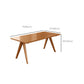 Dinner Kitchen Table Dining Room Rectangle Wood Top Dining Table
