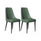 Faux Leather Side Chair Glam Parsons Dining Chair with Gold Legs Blackish Green 2 Piece Set Black Clearhalo 'Dining Chairs' 'Dining Tables & Seating' 'dining_chair' 'furn' 'furn_dining_chair' 'Furniture' 'Kitchen & Dining Furniture' 6986680