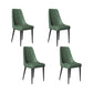 Faux Leather Side Chair Glam Parsons Dining Chair with Gold Legs Blackish Green 4 Piece Set Black Clearhalo 'Dining Chairs' 'Dining Tables & Seating' 'dining_chair' 'furn' 'furn_dining_chair' 'Furniture' 'Kitchen & Dining Furniture' 6986683