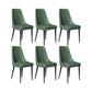 Faux Leather Side Chair Glam Parsons Dining Chair with Gold Legs Blackish Green 6 Piece Set Black Clearhalo 'Dining Chairs' 'Dining Tables & Seating' 'dining_chair' 'furn' 'furn_dining_chair' 'Furniture' 'Kitchen & Dining Furniture' 6986684