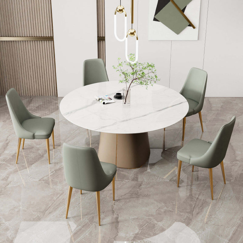 Faux Leather Side Chair Glam Parsons Dining Chair with Gold Legs Clearhalo 'Dining Chairs' 'Dining Tables & Seating' 'dining_chair' 'furn' 'furn_dining_chair' 'Furniture' 'Kitchen & Dining Furniture' 6986685