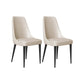 Faux Leather Side Chair Glam Parsons Dining Chair with Gold Legs Off-White 2 Piece Set Black Clearhalo 'Dining Chairs' 'Dining Tables & Seating' 'dining_chair' 'furn' 'furn_dining_chair' 'Furniture' 'Kitchen & Dining Furniture' 6986690