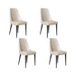 Faux Leather Side Chair Glam Parsons Dining Chair with Gold Legs Off-White 4 Piece Set Black Clearhalo 'Dining Chairs' 'Dining Tables & Seating' 'dining_chair' 'furn' 'furn_dining_chair' 'Furniture' 'Kitchen & Dining Furniture' 6986691