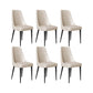 Faux Leather Side Chair Glam Parsons Dining Chair with Gold Legs Off-White 6 Piece Set Black Clearhalo 'Dining Chairs' 'Dining Tables & Seating' 'dining_chair' 'furn' 'furn_dining_chair' 'Furniture' 'Kitchen & Dining Furniture' 6986694