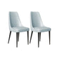 Faux Leather Side Chair Glam Parsons Dining Chair with Gold Legs Light Blue 2 Piece Set Black Clearhalo 'Dining Chairs' 'Dining Tables & Seating' 'dining_chair' 'furn' 'furn_dining_chair' 'Furniture' 'Kitchen & Dining Furniture' 6986697