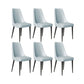 Faux Leather Side Chair Glam Parsons Dining Chair with Gold Legs Light Blue 6 Piece Set Black Clearhalo 'Dining Chairs' 'Dining Tables & Seating' 'dining_chair' 'furn' 'furn_dining_chair' 'Furniture' 'Kitchen & Dining Furniture' 6986699