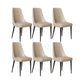 Faux Leather Side Chair Glam Parsons Dining Chair with Gold Legs Khaki 6 Piece Set Black Clearhalo 'Dining Chairs' 'Dining Tables & Seating' 'dining_chair' 'furn' 'furn_dining_chair' 'Furniture' 'Kitchen & Dining Furniture' 6986703