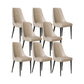 Faux Leather Side Chair Glam Parsons Dining Chair with Gold Legs Khaki 8 Piece Set Black Clearhalo 'Dining Chairs' 'Dining Tables & Seating' 'dining_chair' 'furn' 'furn_dining_chair' 'Furniture' 'Kitchen & Dining Furniture' 6986704