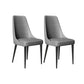 Faux Leather Side Chair Glam Parsons Dining Chair with Gold Legs Dark Gray 2 Piece Set Black Clearhalo 'Dining Chairs' 'Dining Tables & Seating' 'dining_chair' 'furn' 'furn_dining_chair' 'Furniture' 'Kitchen & Dining Furniture' 6986705