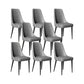 Faux Leather Side Chair Glam Parsons Dining Chair with Gold Legs Dark Gray 8 Piece Set Black Clearhalo 'Dining Chairs' 'Dining Tables & Seating' 'dining_chair' 'furn' 'furn_dining_chair' 'Furniture' 'Kitchen & Dining Furniture' 6986708