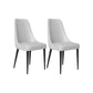 Faux Leather Side Chair Glam Parsons Dining Chair with Gold Legs Light Gray 2 Piece Set Black Clearhalo 'Dining Chairs' 'Dining Tables & Seating' 'dining_chair' 'furn' 'furn_dining_chair' 'Furniture' 'Kitchen & Dining Furniture' 6986713