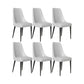 Faux Leather Side Chair Glam Parsons Dining Chair with Gold Legs Light Gray 6 Piece Set Black Clearhalo 'Dining Chairs' 'Dining Tables & Seating' 'dining_chair' 'furn' 'furn_dining_chair' 'Furniture' 'Kitchen & Dining Furniture' 6986715