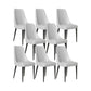 Faux Leather Side Chair Glam Parsons Dining Chair with Gold Legs Light Gray 8 Piece Set Black Clearhalo 'Dining Chairs' 'Dining Tables & Seating' 'dining_chair' 'furn' 'furn_dining_chair' 'Furniture' 'Kitchen & Dining Furniture' 6986716
