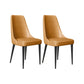 Faux Leather Side Chair Glam Parsons Dining Chair with Gold Legs Coffee 2 Piece Set Black Clearhalo 'Dining Chairs' 'Dining Tables & Seating' 'dining_chair' 'furn' 'furn_dining_chair' 'Furniture' 'Kitchen & Dining Furniture' 6986717